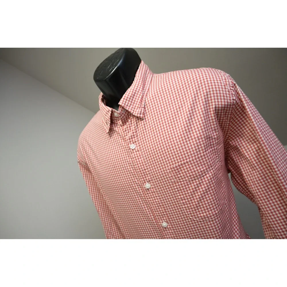 J. Crew Performance Stretch Dress Shirt Men Large Plaid Classic Fit Button Down